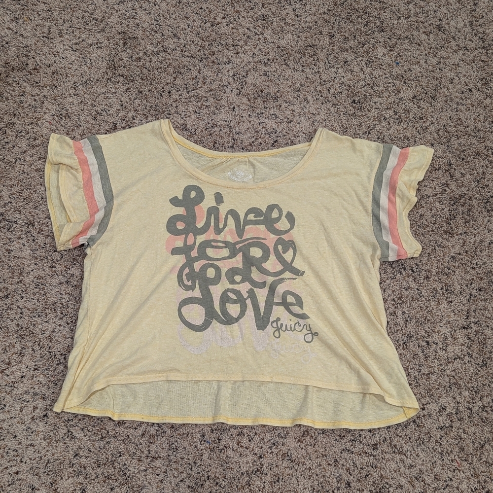 Women's Juicy Couture Yellow Shirt SZ XL